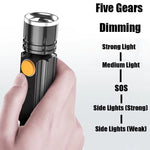 Bikight WL82 X9 LED+COB USB Charging Flashlight Zoomable 5 Modes LED Torch Flash Light Magnetic Attraction Waterproof Outdoor Camping Lantern