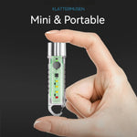 Smiling Shark SD-1221 Mini Flashlight LED Rechargeable Torchlight, Portable Torch with High Luminous Multifunctional keychain for Outdoor Camping Hiking
