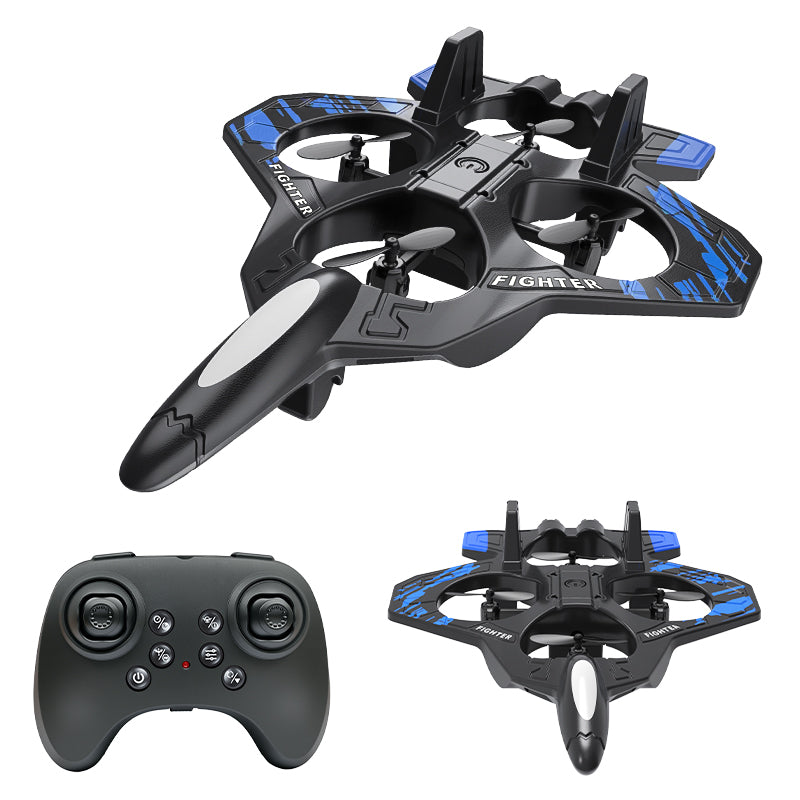 LinkMejor L101 2.4G EPP Hover Fighter Glider One-Key Circling 360° Roll 4 Turbofans 4CH LED RC Drone Airplane Quadcopter Stunt Glider RTF