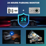 X20 4K Dual Dash Cam 4inch Touchscreen Car Camera with WiFi App 170° Wide Angle ADAS BSD Night Vision 24H Parking Monitor G-Sensor