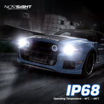 NovSight A500-N39 2PCS 72W DC9-32V Pair Car Headlight LED Bulbs 10,000LM/PAIR Car Headlamps 6000K IP68 Waterproof