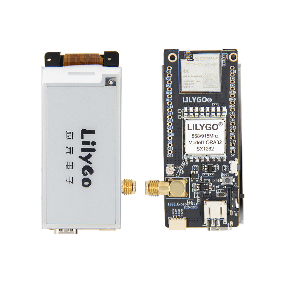 LinkMejor® T3S3 E-Paper ESP32-S3 LoRa SX1262 SX1280 Wireless Module 2.13-inch Ink Screen Development Board