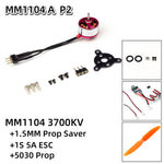 LinkMejor RC Power Combo MM1104 1104 KV3700 3700KV Brushless Motor +1S/2S 5A ESC+5030 Prop for RC Fixed Wing Airplane Plane