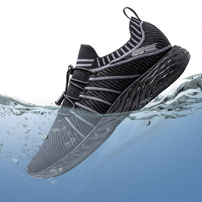 LinkMejor Water Resistance Sneakers All Direction Strong Waterproof Tech Anti-fouling Quick Cleaning Breathable Lightweight Sports Shoes   for Outdoor Climbing Hiking Cycling