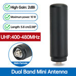 LinkMejor AR-243 SMA-Female Mini Antenna UHF 400-480MHz Short Small Antenna for Walkie Talkie Baofeng BF-888S UV5R UV-21 PRO