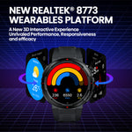 [2024 World Premiere]LinkMejor Ares 3 Plus 1.43 inch AMOLED Stainless Steel Navigation Crown IP68 Waterproof Realtek8773 Voice Calling 100+ Sport Modes 24H Health Monitor SpO2 Smart Watch