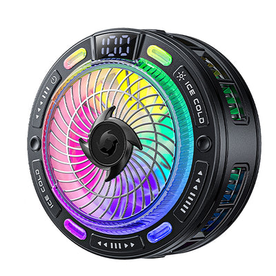 LinkMejor K50 Magnetic Phone Cooler with Digital Display Semiconductor Gaming Radiator 4 Cooling Modes RGB Light Support Clip On Fast Cooling Phone Fan