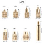 TS100 Hot Melt Nut Insertion Kit Brass CNC Precision for M2 M3 M4 M5 M6 M8 Compatible with 936 Soldering Iron Tips