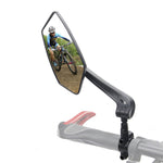 LinkMejor DH005 Bicycle Left Rear View Mirror Wide Range High-Definition Rear View Mirror Cycling Adjustable Bike Mirror for E-bike Scooter Motorcycle