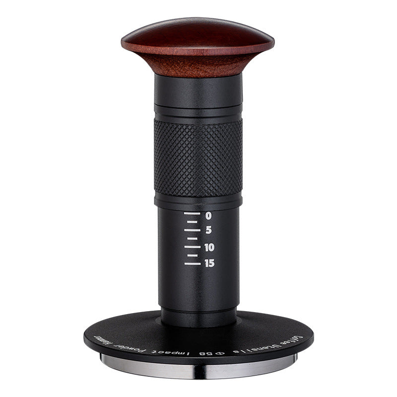 Comfook 51/53/58mm Constant Pressure Coffee Tamper SUS304 Stainless Steel Wood Handle Home DIY Coffee Making Tool with Clear Scale Mark for Espresso