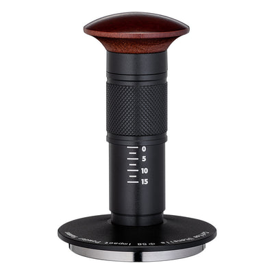 Comfook 51/53/58mm Constant Pressure Coffee Tamper SUS304 Stainless Steel Wood Handle Home DIY Coffee Making Tool with Clear Scale Mark for Espresso