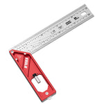 Multifunctional Positioning Angle Ruler Woodworking Scribing Gauge Aluminum Alloy Stainless Steel Dual-Sided Engraved Scales 30 45 50 60 70 Degree Line Drawing Measuring Square