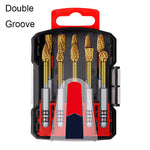 Titanium Carbide Burr Set Die Grinder Bits Tungsten Rotary File Golden Coating High Speed Single Double Cut Multi Shape for Metal Wood Plastic Stone Engraving Cutting