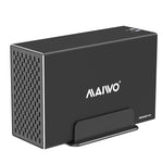 MAIWO 3.5'' HDD SATA RAID Storage Enclosure 5Gbps/10Gbps Dual Bay Hard Drive Docking Station to USB3.1 Type-C Gen2 with 4 Raid