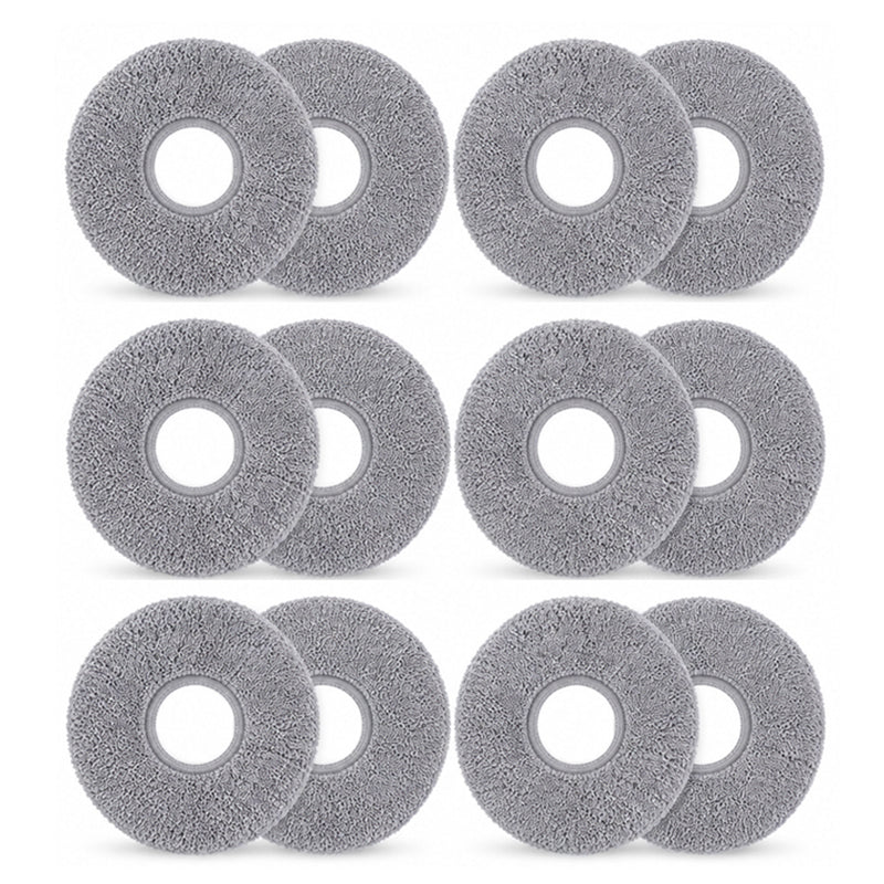 12pcs LIECTROUX G8 Cleaning Pad Microfiber Replacement Cloths for Window Cleaning Robot Accessories Washable Reusable Non Scratch Glass Mop Pads Compatible with G8