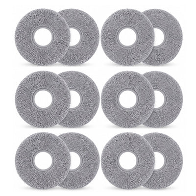 12pcs LIECTROUX G8 Cleaning Pad Microfiber Replacement Cloths for Window Cleaning Robot Accessories Washable Reusable Non Scratch Glass Mop Pads Compatible with G8