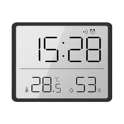 LinkMejor Digital Alarm Clock Large Display with Temperature Humidity Monitor Multi-functional Magnetic Design Portable and Compact Ideal for Travel Desk Nightstand