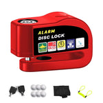 LinkMejor 110dB Anti-Theft Bicycle Disc Brake Alarm Lock Alloy Waterproof Security Electric Vehicle Brakelock Motorcycle Wheel Alarm Disc Locks