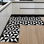 2PCS Floor Absorbent Carpet Mat Set Non-slip Kitchen Mat Rubber Backing Door Mat Carpet Set 40x60cm + 40x120cm