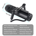 [EU Direct] DCCMS Underwater Scooter Diving Equipment Sea Scooter Scuba Diving Equipment ISUP Paddleboard Motor For Snorkeling Swimming Diving
