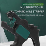 Automatic Wire Stripper Multifunctional 2 in 1 Tool Precision Steel Blades Adjustable Length 0.2-6mm² Stripping Cutting Lightweight Electricians Wire Tool