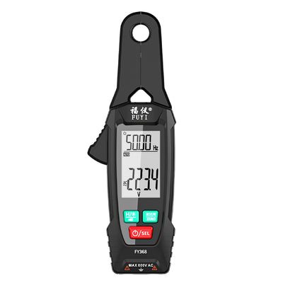 FY368 Digital Clamp Multimeter AC DC Voltage Current Resistance Frequency Capacitance Temperature Tester Non Contact Voltage Test Live Wire Judgment LCD Backlight Auto Power Off
