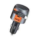 LinkMejor IBD358 1U2C 60W PD30w QC30W 3-in-1 USB Car Charger Retractable Cable Multi-Port  Fast Charging USB Type C Charger for Mobile Phone