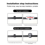 LinkMejor Bike Taillight 5 Light Modes USB-C Rechargeable Waterproof Wear-resistant Bicycle Rear Light with Remote Control for Night Cycling