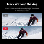 LinkMejor Osmo Action 5 Pro Action Camera With Sensor 4 Hour Extended Battery Life 360° HorizonSteady Stabilization Dual OLED High-Brightness Touchscreens