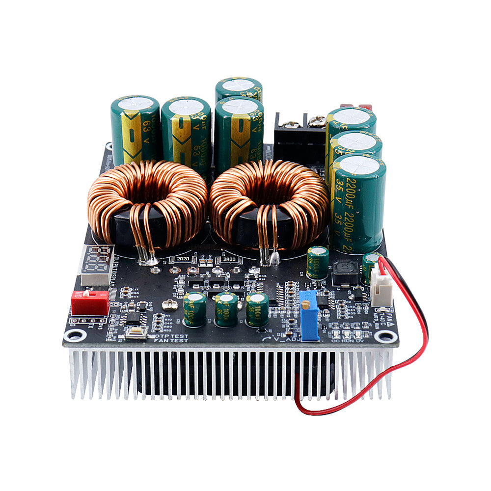 ZK-PW1200 50A High Current Boost Module Non Isolated Power Supply DC 10-30V 1200W Peak 1500W Adjustable Voltage Audio Amplifier