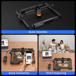 AtomStack Upgraded A20 PRO V2 20W Laser Engraver 24000mm/min Ultra Fast 120W High Power Laser Engraving Machine CNC Laser Cutter and Engraver Machine 400mm x 365mm Engraving Area for Metal Wood Leather
