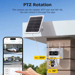 12MP 20X Optical Zoom 4G/WiFi Solar Camera Dual Screen PTZ PIR Detect Night Vision Auto Tracking Two-way Audio CCTV Surveillance Cameras