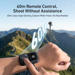 LinkMejor T13 Smart WIFI Bluetooth Remote Control 60m Ultra Range 1.4 Inch Real-Time Color Display One-Touch Instant Capture Waterproof for DJI Action 4 5 6 OSMO 360 Action Camera