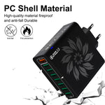 BK319 120W 8-Port USB Charger QC4.0/3.0/2.0 FCP SCP Fast Charging Wall Charger Adapter EU Plug US Plug for iPhone 16 15 14 13 Pro for Huawei Mate XT for Samsung Galaxy Z Fold6 for Xiaomi MIX Fold4