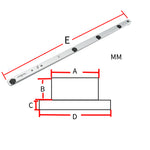 LinkMejor Custom Slider Miter Bar Fit For U Shape or T Shape Slot Customized According To Your Drawing Please note the size information