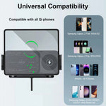 15W Dual Coil Fast Charing Car Wireless Charger Phone Holder Automatic Rotating Fold Screen Tand Air Vent Mount