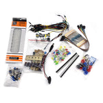 MB-102 830 Hole Breadboard Kit Basic Electronics Component Starter Kit with Power Supply Module Jumper Wire Potentiometer LED Resistors Capacitor for R3 Component Pack