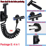 Handheld Bidet Sprayer Set 304 Stainless Steel Sprayer Shower Toilet Bidet Faucet Nozzle Self Cleaning