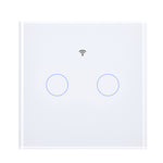 MOES WS-EU Tuya Matter WiFi Smart Light Switch Glass Touch Control Fireproof Neutral Wire Required Timing Function Voice Control with Alexa Google Assistant Apple HomeKit