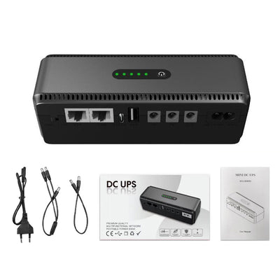 DCL-18W Mini DC Power Supply UPS 18W 8800mAh/10400mAh USB Type-C 5V/2A DC POE 15V/0.6A 24V/0.4A Input 100-240V for Network Devices