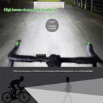 LinkMejor Bicycle Headlight 1000 Lumen USB C Rechargeable 4-LED Front Light with Digital Display MTB Lamp for Night Riding
