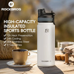 LinkMejor 550ml Thermal Water Bottle Sports Water Bottle Non Slip 304 Stainless Steel Cold And Hot Thermo Cup Cycling Hiking Equipment