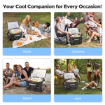 LinkMejor Backpack Cooler Insulated 75 Cans w/ Insulating Cover, Upgraded Leakproof Soft Cooler Backpack 2 Compartment for Camping Hiking Picnic Beach