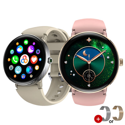 [World Premiere]LinkMejor Lily 2 1.2inch AMOLED Double Straps bluetooth Call Heart Rate Blood Pressure Blood Oxygen Monitor Sleep Monitoring Breathe Training Women's Health Multi-sport Modes IP68 Waterproof Smart Watch