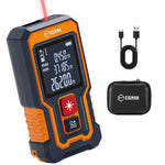 EU Direct CIGMAN CD-80T Laser Tape Measure 262 ft Range ±1/16 in Accuracy Compact Design USB-C Rechargeable Backlit LCD Display Six Measurement Modes IP54 Dustproof