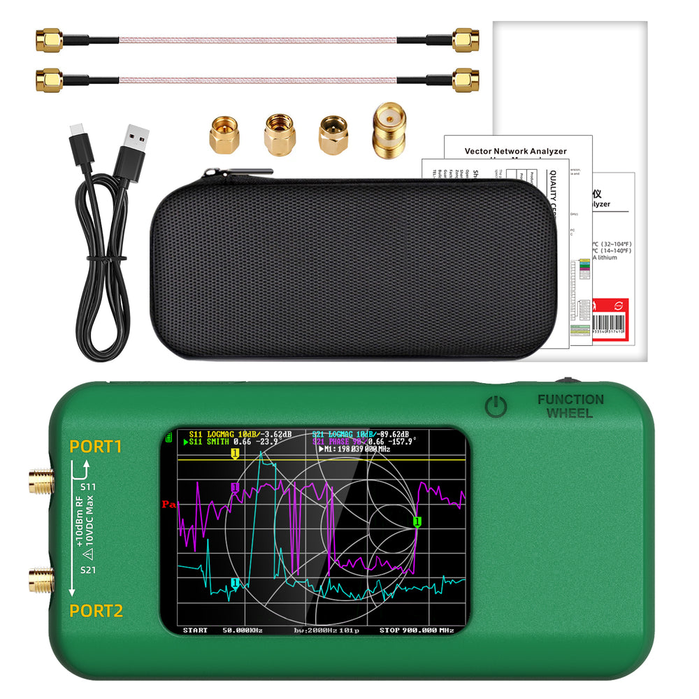 LinkMejor P5 Vector Network Analyzer 10kHz to 15GHz 320*480 3.98-inch TFT Display 3000mAh Battery High Accuracy Calibration Kit