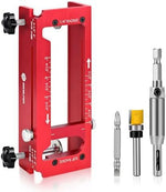 Door Hinge Jig Aluminum Alloy Hinge Drilling Fixture For 2-1/2 Inch To 5 Inch Mortises Woodworking Installation Tool