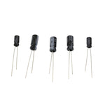 200PCS 15 Values 0.1UF-220UF In-line Electrolytic Capacitor Assortment Kit 10V 16V 25V 50V