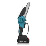 LinkMejor 88VF 6 Inch Portable Electric Pruning Chain Saw Rechargeable Small Woodworking Chainsaw W/ 1/2pcs Battery