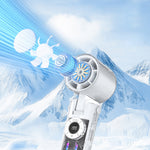 Neck Hanging Fan Portable 199 Gear Cooling Fan Turbine Handheld Small Fan with LED Display Smart Indicator Lights